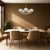 Telbix Moreno II Rod Pendant Light - 5 Arm - Clear Glass - 660mm - Antique Gold