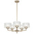 Telbix Moreno II Rod Pendant Light - 5 Arm - Clear Glass - 660mm - Antique Silver