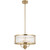 Telbix Norel Rod Pendant Light - 4 Light - Clear Glass - 405mm - Antique Gold