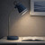 Telbix Nova Industrial Desk Lamp - Blue & Nickel
