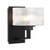Telbix Moreno II Indoor Wall Light - Clear Glass - Black