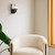 Telbix Moreno II Indoor Wall Light - Clear Glass - Black