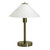 Telbix Ohio Metal Base Table Lamp - White Shade - Antique Brass