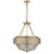 Telbix Overton Chain Pendant Light - Frost Glass - 500mm - Brass