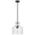 Telbix Perron Rod Pendant Light - Clear Glass - 280mm - Black