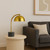 Telbix Ortez Black Terrazzo Base Desk Lamp - Gold Shade - Antique Gold