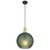 Telbix Patino Black Cord Pendant Light - Green Glass - 300mm - Gold