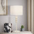 Telbix Poetix Art Deco Table Lamp - White Shade - Cream
