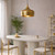 Telbix Polk Black Cord Pendant Light - Gold Shade - 300mm - Gold