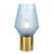 Telbix Rene Industrial Table Lamp - Blue Glass - Antique Gold