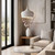 Telbix Polk White Cord Pendant Light - White Shade - 300mm - White