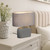 Telbix Reano Concrete Base Table Lamp - Ivory Shade - Grey