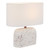 Telbix Reano Terrazzo Base Table Lamp - White Shade - White
