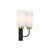 Telbix Sebring Wall Light - 2 Arm - Opal Matte Glass - Black