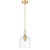 Telbix Rotif Cord Pendant Light - Clear Glass - 160mm - Brass