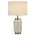 Telbix Seneca Capiz Shell Base Table Lamp - White Shade - Gold