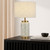 Telbix Seneca Capiz Shell Base Table Lamp - White Shade - Gold