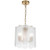 Telbix Samona Chain Pendant Light - 3 Light - Clear Glass - 310mm - Antique Gold