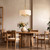 Telbix Shiron Chain Pendant Light with Rod - 4 Light - White Shade - 450mm - Brass