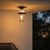 Telbix Rye Chain Pendant Light with Rod - Clear Glass - Black