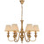 Telbix Siedel Chain Pendant Light with Shade - 6 Arm - 750mm - Copper