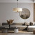Telbix Shiron Chain Pendant Light with Rod - 6 Light - White Shade - 700mm - Nickel