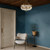 Telbix Valmont Chain Pendant Light - Frost Glass - 500mm - Brass