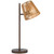 Telbix Valora Industrial Desk Lamp - Brown Shade - Bronze