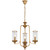 Telbix Velden Chain Pendant Light - 4 Arm - Clear Glass - 550mm - Copper