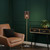 Telbix Valtor Industrial Floor Lamp - Black Shade - Gold & Black