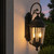 Telbix Tremont Outdoor Wall Light - Clear Glass - Black