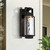 Telbix Vexor Outdoor LED Wall Light - Medium - Water Glass - Black