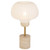 Telbix Vybor Marbel Base Table Lamp - Ivory Shade - Gold & Cream