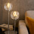 Telbix Zaha Table Lamp - 2 Light - Crystal Sphere Glass - Chrome