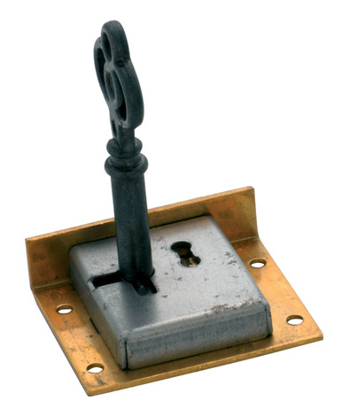 Till Locks Tradco Drawer/Till Lock | 38 x 32mm | Polished Brass