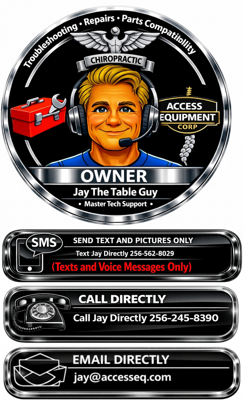 Expert Chiropractic Table Video Tech Support & Phone Repair