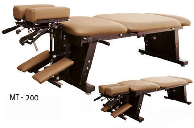 MT 200 Bench, MT 150 bench Table, MT 200, bench with drops, MT bench, Bench Tables, bench table with drops, stationary table, bench table with thoracic drop, bench table with pelvic drop, MT 4 Drop, 4 Drop Table
