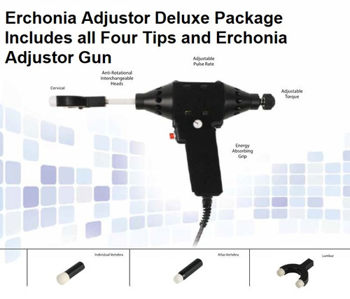 Erchonia Adjustor Deluxe Package SALE, Erchonia Adjustor Deluxe Package for sale, Erchonia Adjustor, Erchonia Adjuster, Erchonia Adjusting Instrument, Erchonia Adjusting Gun, Erchonia Adjustor Tip, Erchonia Adjustor Tip for Sale, Erchonia Adjustor Large Lumbar Tip, Erchonia Adjustor Cervical Tip, Erchonia Adjustor Atlas Vertebra tip, Erchonia Adjustor Individual Vertebra tip, Erchonia, Black Friday, Cyber Monday