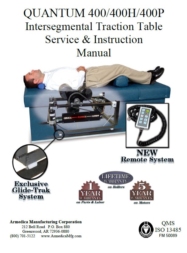 Armedica Quantum 400 Ist Service Instruction Manual Pdf Download