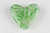 Confetti Light Green and Clear Cast Glass Heart Paperweight