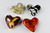 Grouping of Fall Colored Cast Glass Hearts