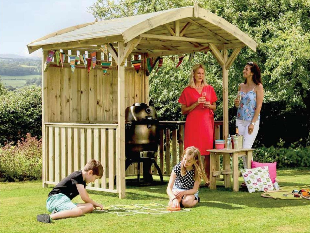 the Appleton gazebo, being enjoyed by adults and children