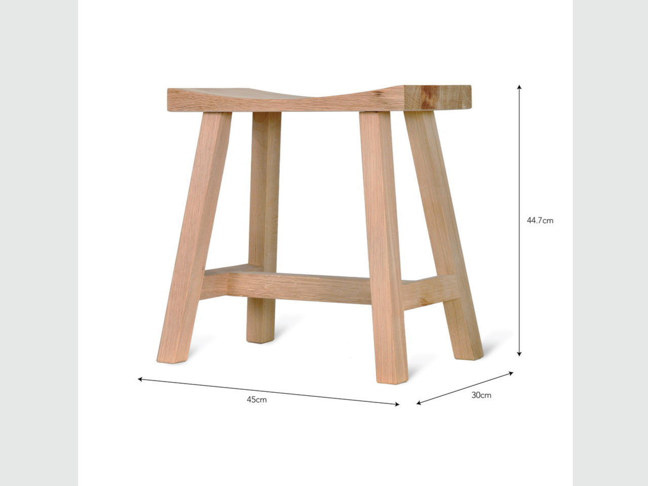 Clockhouse Stool With Curved Seat & Beech Legs