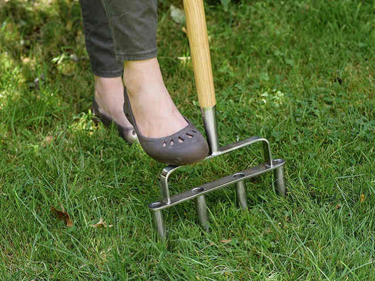 Stainless Steel Lawn Aerator - Kent & Stowe Tools