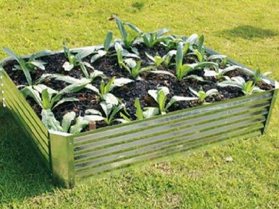 Rectangular Galvanised Raised Garden Bed