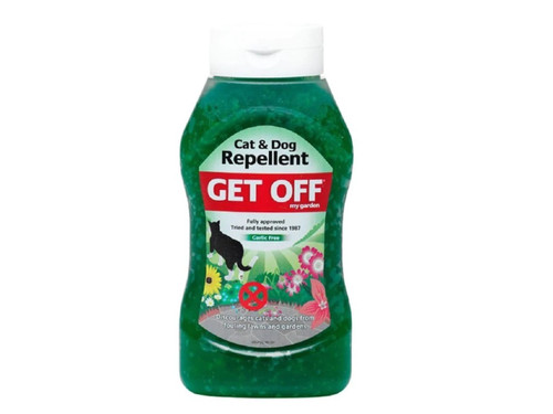 Cat and dog repellent crystals for the lawn and garden