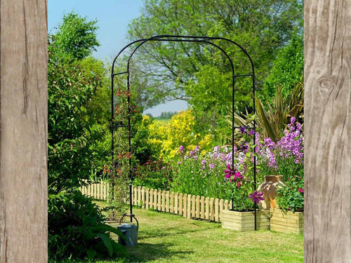 gardman extra wide garden arch for climbing plants