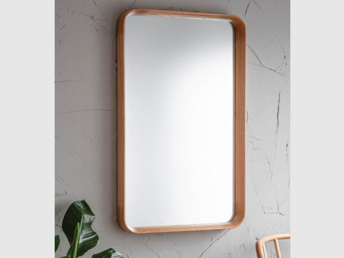 hambleton oak frame rectangular mirror