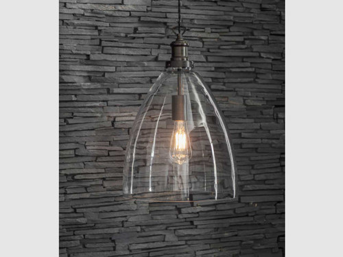 Hoxton Bullet Pendant light with antique bronze style fittings