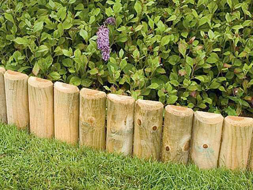 Log roll garden edging online supply